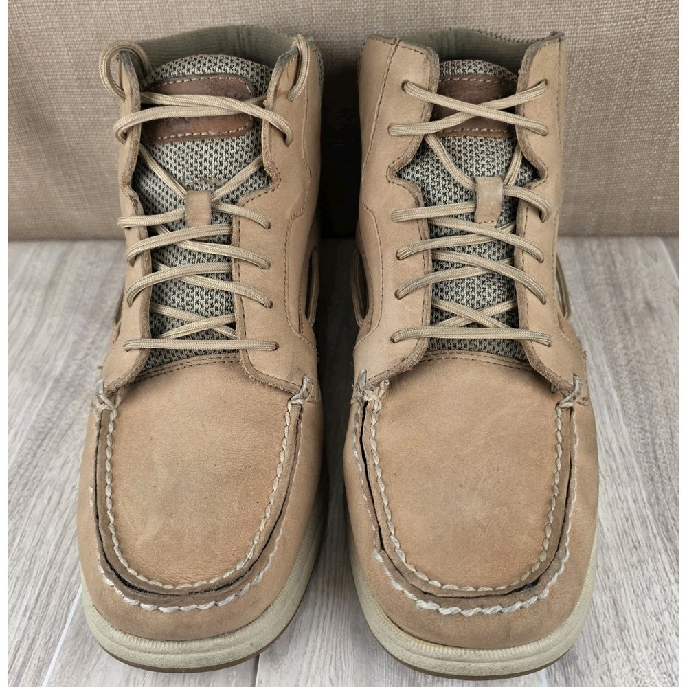 Sperry Top-Sider Langley Lace Up Moc Toe Leather Ankle Boots Tan Women 8M Hiking